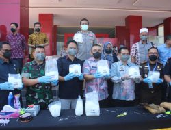 Polda Sulteng Musnahkan 17 Kg Barang Bukti Sabu dan Ganja