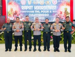 Persiapan Pemilu 2024, Danrem 132/Tadulako Ikuti Rakorpim Di Makodam XIII/Mdk Manado