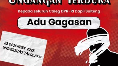 Jelang Pemilu 2024, BEM Hukum Untad Undang Caleg DPR-RI Adu Gagasan
