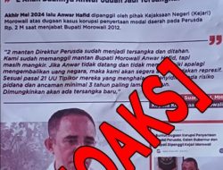 Kejari Morowali Tegaskan Tidak Ada Pemeriksaan Terhadap Cagub Sulteng 2024