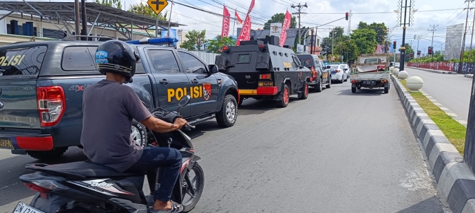 Polda Sulteng Gelar Patroli Skala Besar Jaga Keamanan Pilkada