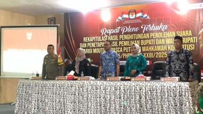 Sekda Parigi Moutong Buka Rapat Pleno Rekapitulasi Hasil PSU Pilkada 2025
