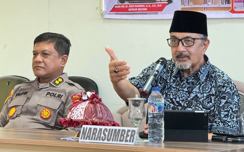 Prof. Zainal Abidin mengapresiasi langkah Kapolda Sulteng Irjen Pol. Dr. Agus Nugroho, SIK, SH, MH yang membentuk tim khusus untuk menangani premanisme.