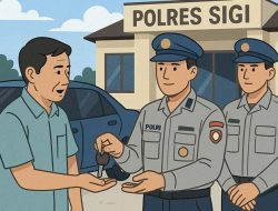 Respon Cepat Propam Polres Sigi, Mobil Warga yang Digadaikan Oknum Polisi Dikembalikan
