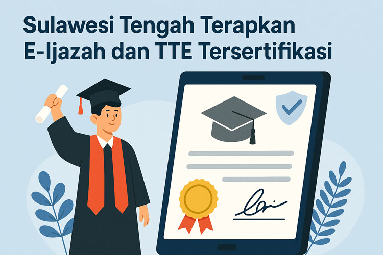 E-Ijazah dengan TTE tersertifikasi dinilai memiliki daya tahan hukum tinggi serta mendukung transformasi layanan publik yang lebih modern dan efisien. (Ilustrasi AI : Rajawalinet)