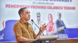 Gubernur Sulawesi Tengah, Dr. H. Anwar Hafid, M.Si dalam acara Sosialisasi Pembentukan ASN Corporate University (ASN Corpu) di Aula BPSDM Provinsi Sulawesi Tengah, Senin (16/6). (Foto : Ro Adpim Setdaprov Sulteng)