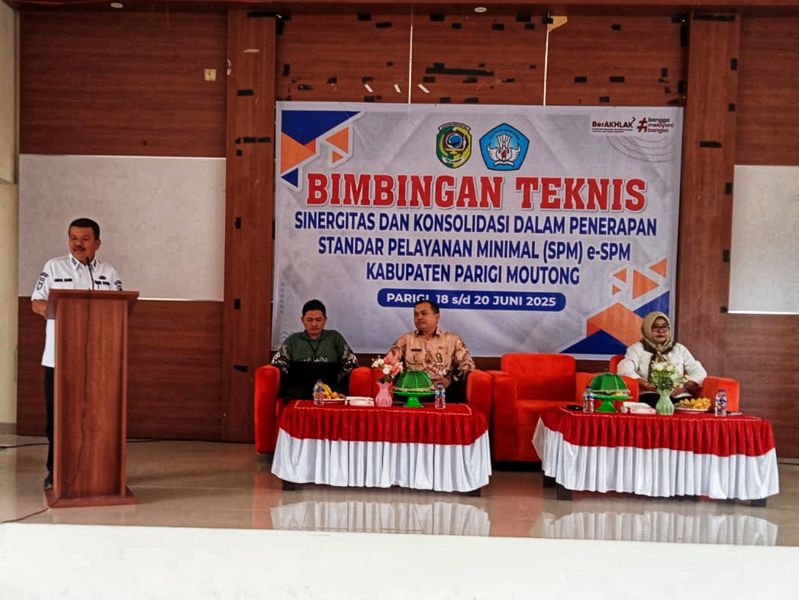 Wabup Parigi Moutong Resmi Buka Bimtek E-SPM 2025, Tegaskan Komitmen Layanan Dasar Berkualitas. (Foto : Diskominfo Kab. Parimo)