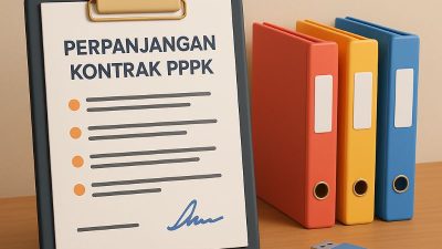 BKPSDM Parigi Moutong resmi perpanjang kontrak PPPK dari 1 menjadi 5 tahun, wujudkan kepastian kerja bagi seluruh pegawai di lingkungan Pemkab Parimo sebagai bagian program 100 hari Bupati. (Ilustrasi Ai Rajawalinet)