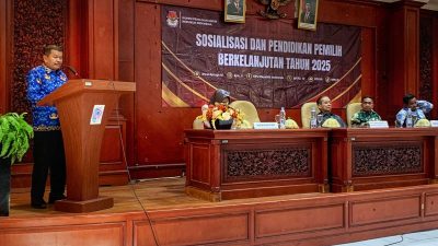 Pemerintah Parigi Moutong Dukung Sosialisasi Pendidikan Pemilih Berkelanjutan 2025. (Foto : Diskominfo Kab. Parimo/Ika)