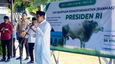 Presiden RI Serahkan Hewan Kurban di Parigi Moutong, Ini Pesan Bupati