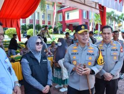 Polda Sulteng-Bulog Gelar Pangan Murah, Warga Antusias Serbu Beras SPHP