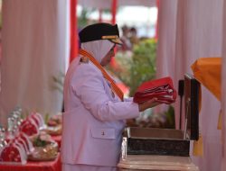 Upacara Penurunan Bendera HUT ke-80 RI di Sulteng Penuh Khidmat