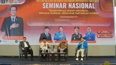 Anwar Hafid Tegas Soal SDA di Dies Natalis Hukum Untad