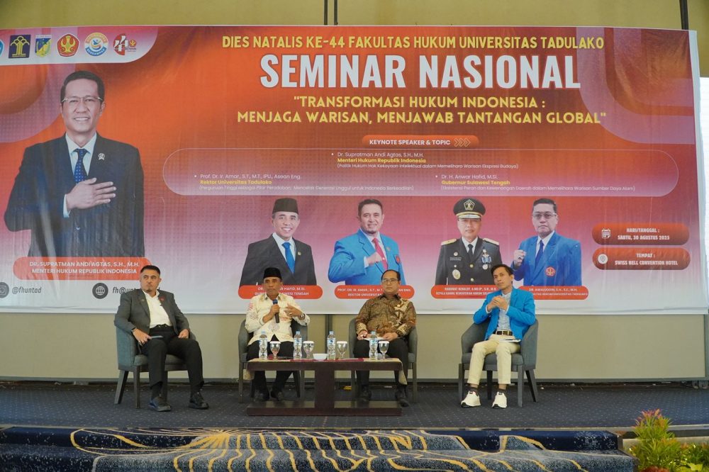 Anwar Hafid Tegas Soal SDA di Dies Natalis Hukum Untad