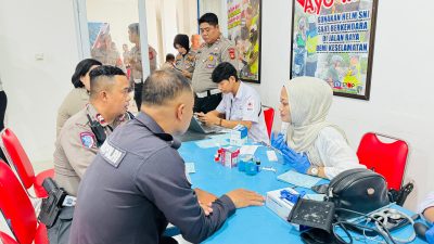 Ditlantas Polda Sulteng Gelar Donor Darah
