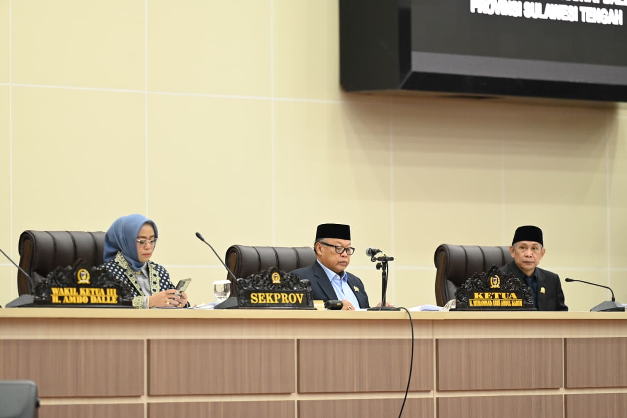 DPRD Sulteng Sahkan Tiga Perda