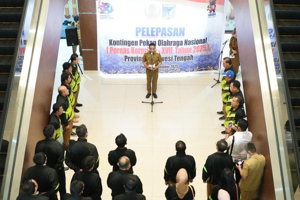 Gubernur Anwar Hafid Lepas Kontingen Pornas KORPRI XVII