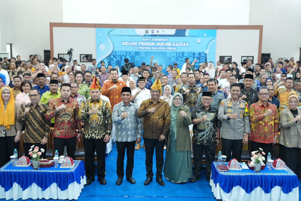 Menkumham Hadiri Rakor Produk Hukum Sulteng, Gubernur Dorong Percepatan Regulasi