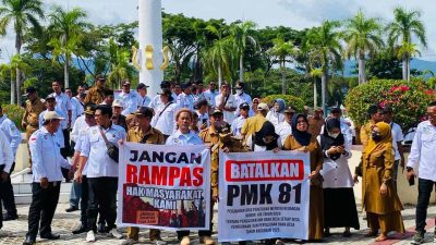 Pemda Cari Jalan Keluar, Polres Kawal Aksi Damai APDESI Parigi Moutong