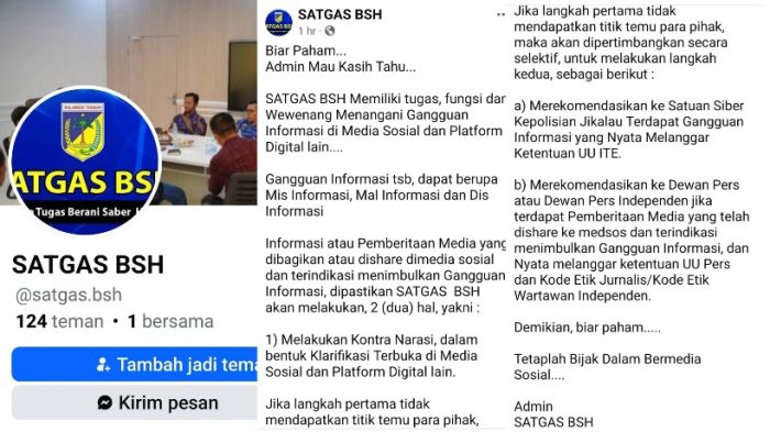 KKJ Sulteng Kecam Satgas BSH: “Pers Bukan Objek Pengawasan dan Bukan Musuh Pemerintah”