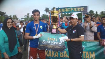 Bonus Rp100 Juta Warnai Turnamen Bergengsi di Tinombo Selatan