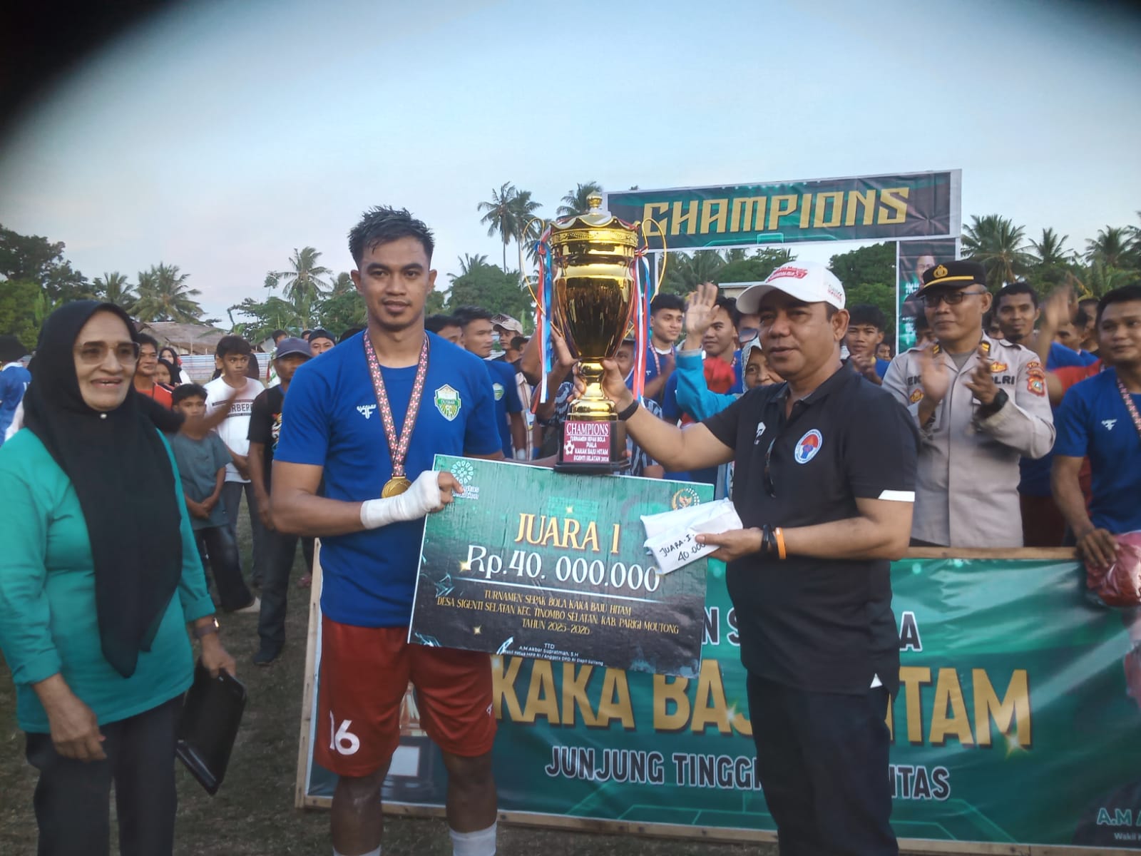 Bonus Rp100 Juta Warnai Turnamen Bergengsi di Tinombo Selatan