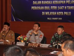 Jelang Idul Fitri, Polresta Palu Perkuat Sinergi Pengamanan