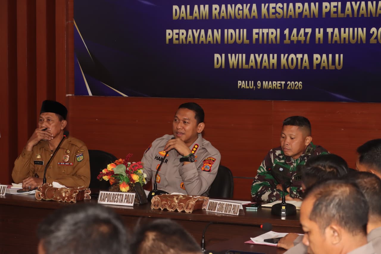 Jelang Idul Fitri, Polresta Palu Perkuat Sinergi Pengamanan