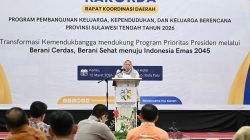 Wagub Sulteng Dorong Slogan “Dua Anak Lebih Sehat” Menggema di Masyarakat