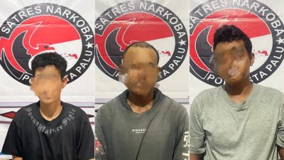 Tiga Terduga Pengedar Sabu Diciduk, Polisi Kembangkan Jaringan