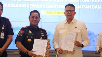 Empat Kapal Rampasan Diserahkan ke KKP, Perkuat Pengawasan Laut di Indonesia Timur