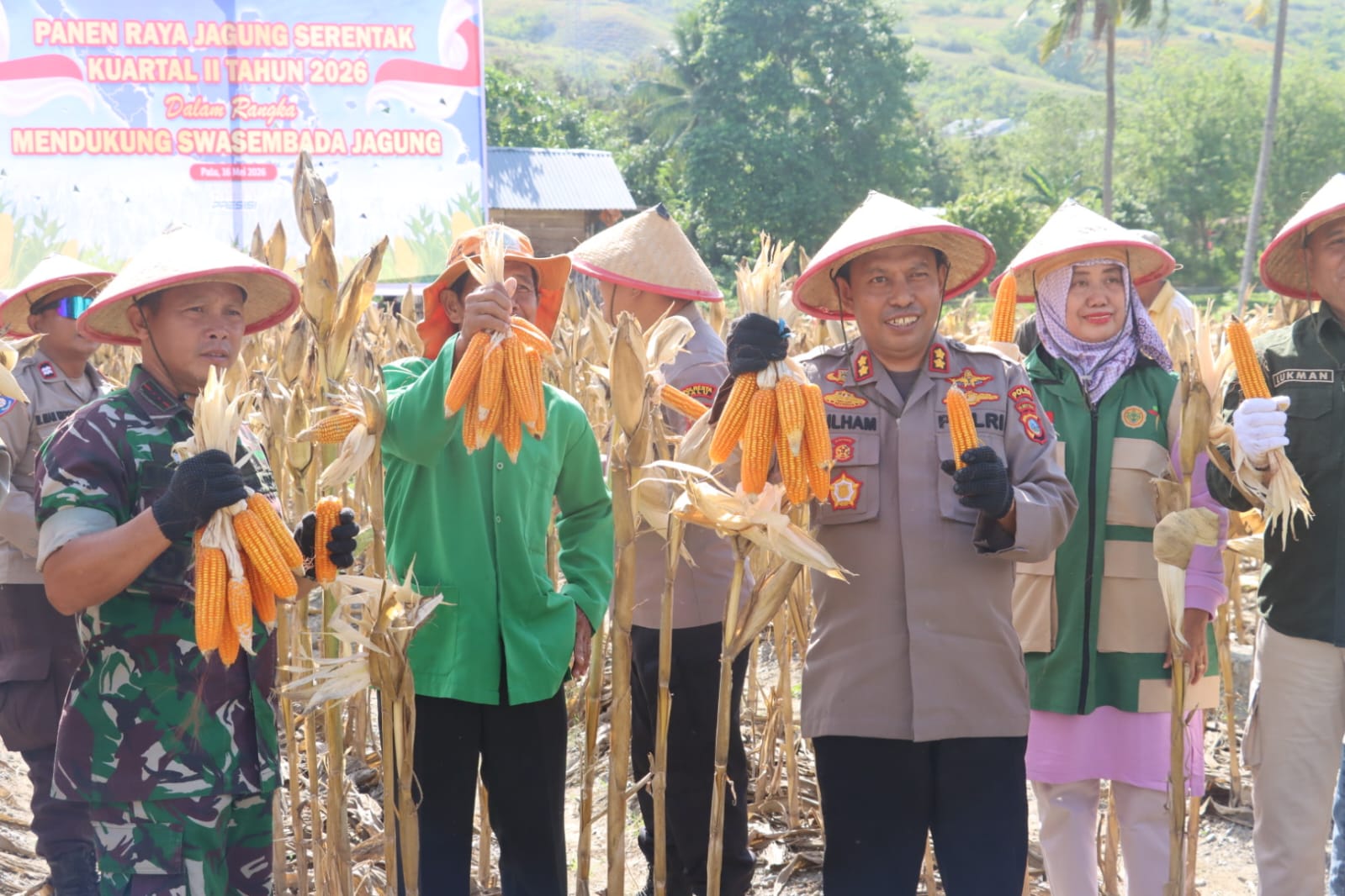 Kapolri Pimpin Panen Jagung Nasional, Polresta Palu Ikut Bergerak