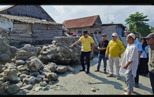 Abrasi Pantai Ancam Pemukiman Warga Malanggo Pesisir, Pemda Parimo Siapkan Pemecah Ombak