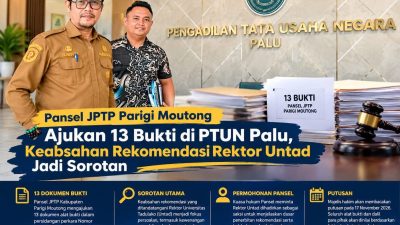 Pansel JPTP Parimo Ajukan 13 Bukti, Rektor Untad Diminta Hadir